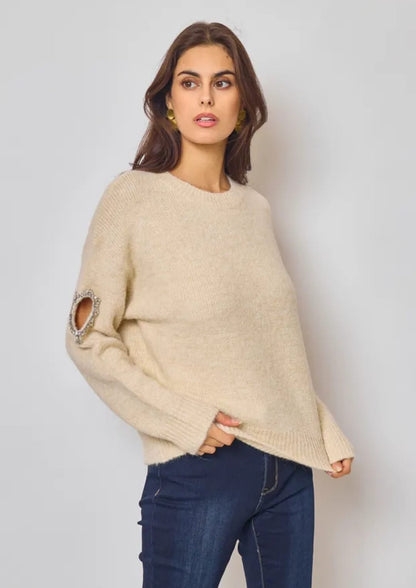 Pull Love Beige Sable - PinkWaveParis