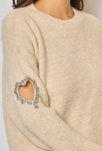 Pull Love Beige Sable - PinkWaveParis