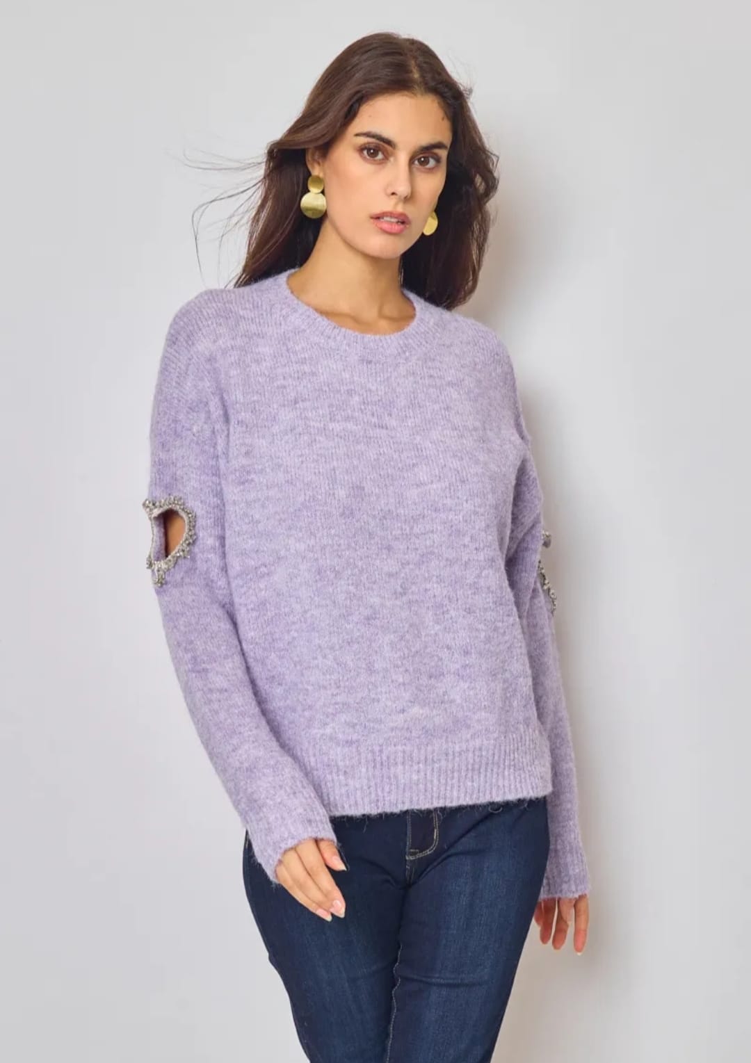 Pull Love Mauve - PinkWaveParis