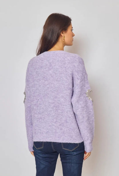 Pull Love Mauve - PinkWaveParis